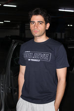 BRAVIK Always Believe in Yourself Printed T-Shirt — Dark Navy