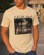 BRAVIK Chill Out Printed T-Shirt — Beige