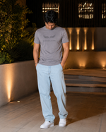 BRAVIK Die With Memories Not Dreams Printed T-Shirt - Grey - Model Lifestyle