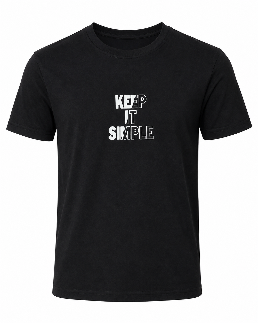 BRAVIK Keep It Simple Printed T-Shirt — Black
