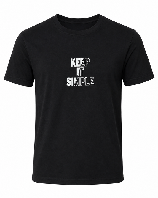 BRAVIK Keep It Simple Printed T-Shirt — Black